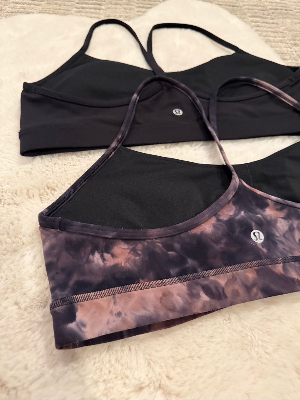 lululemon athletica Strappy Sports Bras - Black & Smoky Tie-Dye - Picture 3 of 8